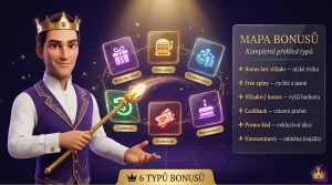 Mapa casino bonusů – kompletní přehled typů 📊 