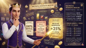 Bonusová hodnota po odečtení wageringu – 25 %
